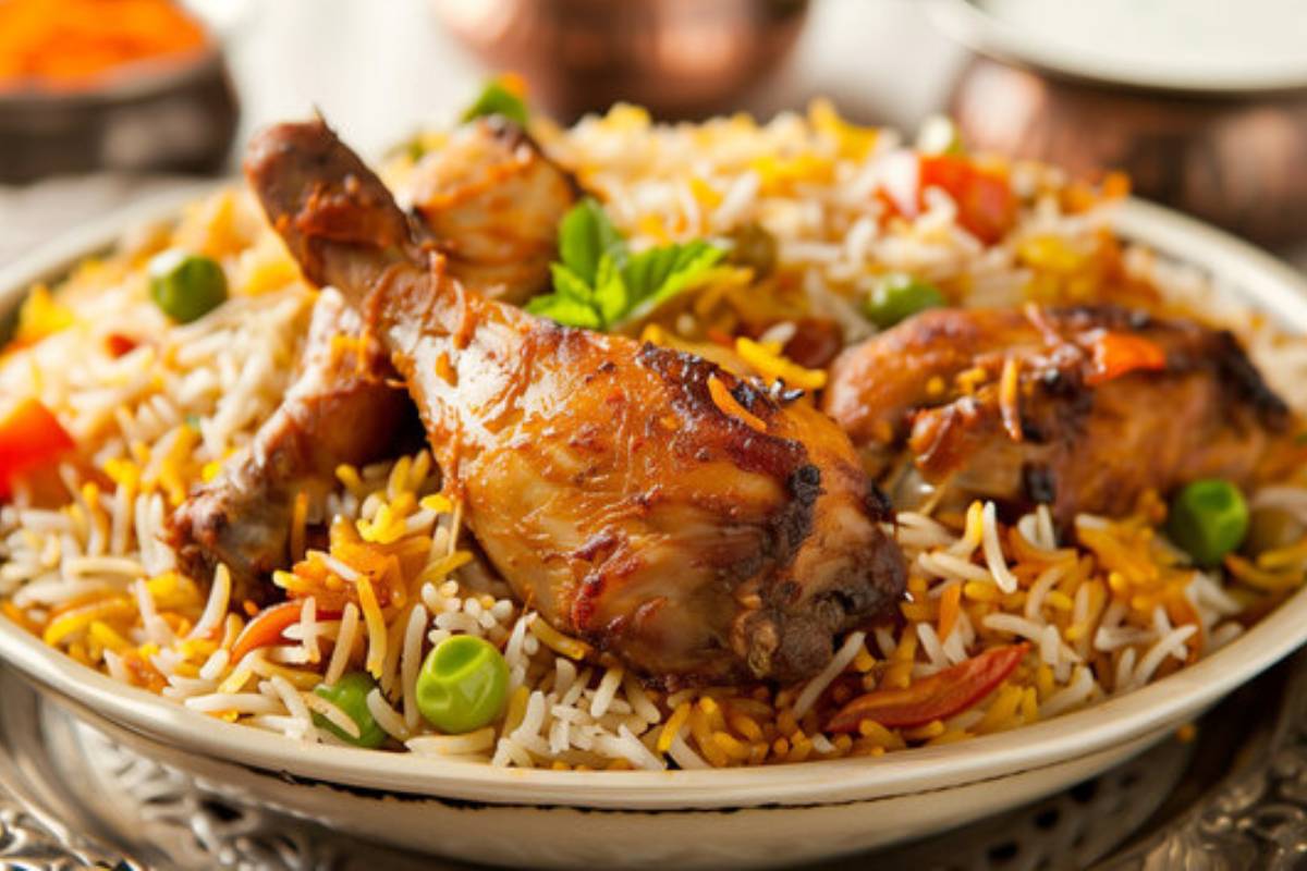 Flavorful Chicken Biryani made with authentic Indian spices at Maya Flavors in Boca Raton, FL.